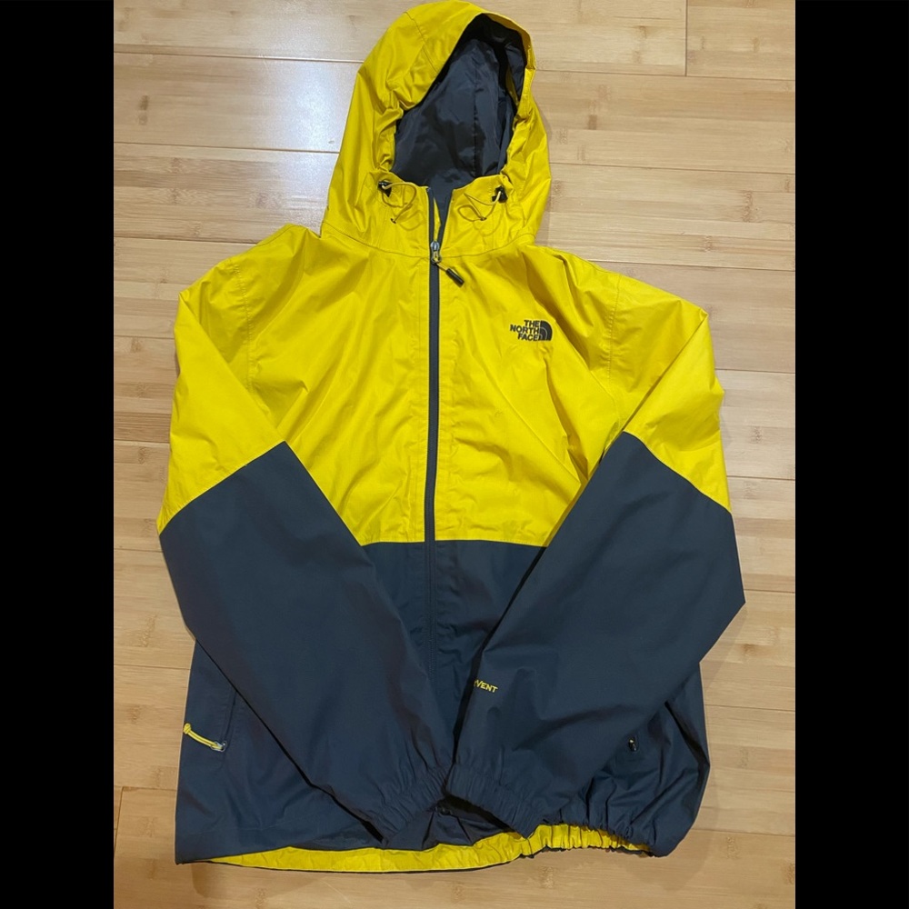 North Face XL Men’s Yellow Hyvent Rain Jacket